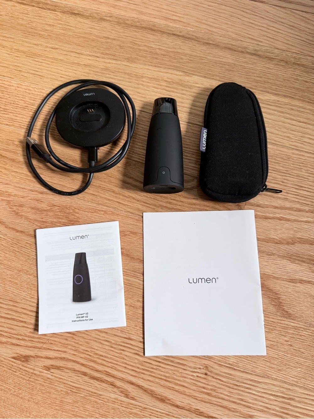 Lumens Black Portable Breath Analyzer with Charging Dock